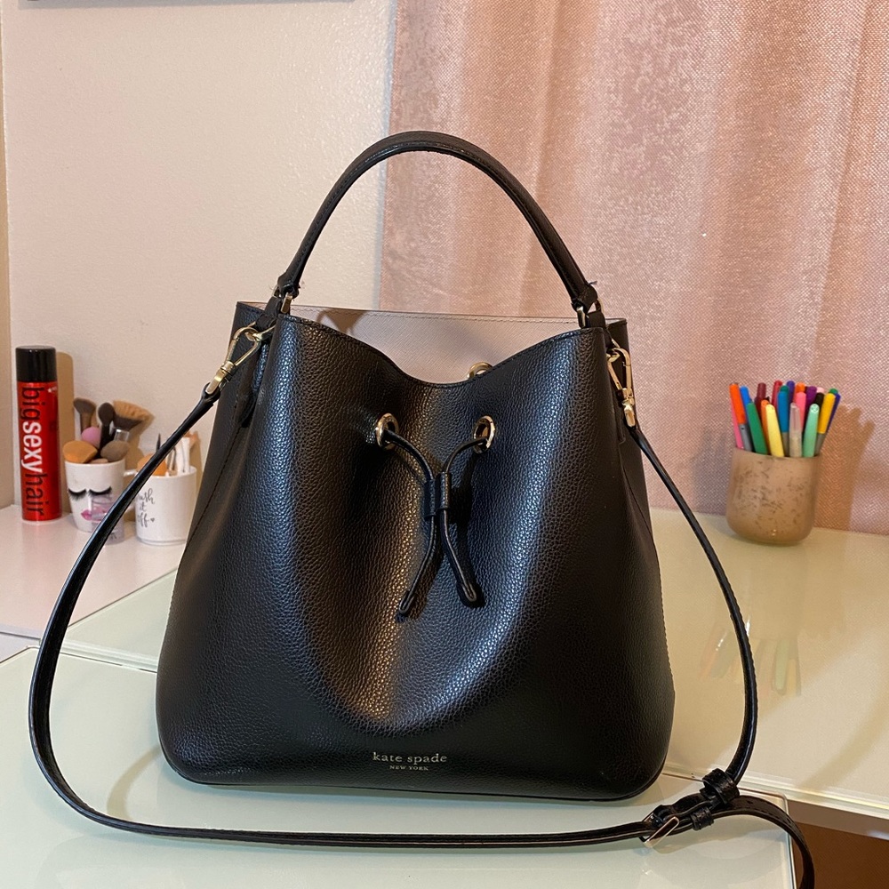 Kate Spade Black Bucket Bag